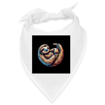 Cool bleiben immer mit der Ruhe lustiges Faultier - Bandana - Weiß - Vorne
