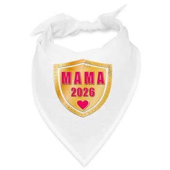 SCHWANGERSCHAFT 2026 MAMA - Bandana - Weiß - Vorne