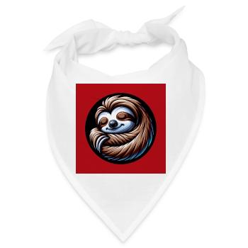 Faultier - cool bleiben immer mit der Ruhe - Bandana - Weiß - Vorne