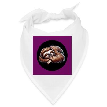 Faultier - cool bleiben immer mit der Ruhe - Bandana - Weiß - Vorne