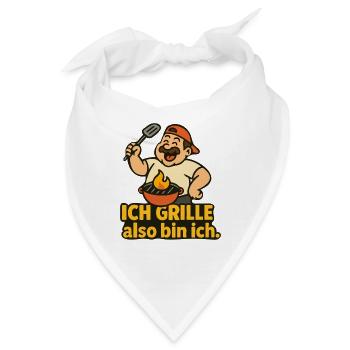 Ich grille, also bin ich. - Bandana - Weiß - Vorne