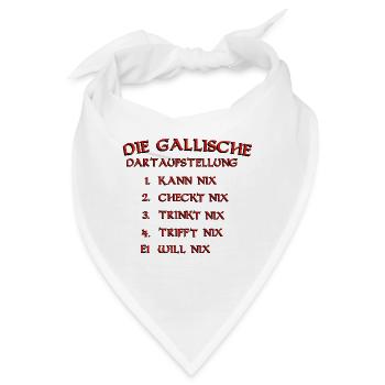 Die Gallische Dartaufstellung - Bandana - Weiß - Vorne