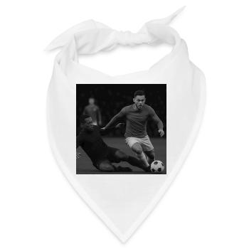 Dynamische Fußball-Action-Illustration - Bandana - Weiß - Vorne