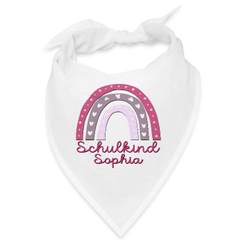 Schulanfang Schulkind Sophia - Bandana - Weiß - Vorne