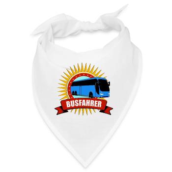Busfahrer Fun Motiv mit Sonnenstrahlen - Bandana - Weiß - Vorne