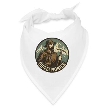 Gipfelpionier Bergsteiger Vintage - Bandana - Weiß - Vorne
