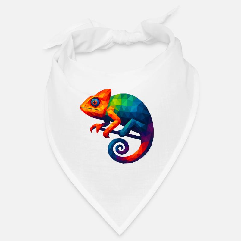 WPAP Style Animals - Chameleon Bandana