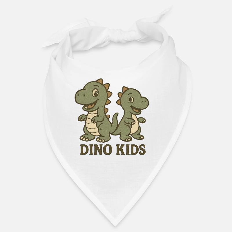 Conception mignonne pour enfants Dino - Bandana - blanc