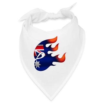 Flagge von Australien - Australien - Ninja - Bandana - Weiß - Vorne