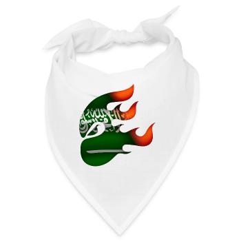 Saudi-Arabien Flagge - Saudi-Arabien - Ninja - Bandana - Weiß - Vorne