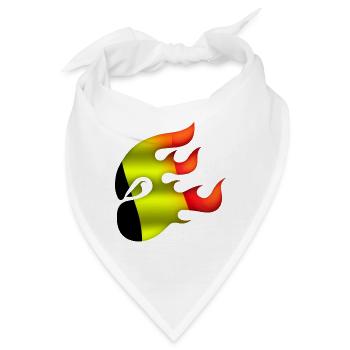 Flagge von Belgien - Belgien - Ninja - Bandana - Weiß - Vorne