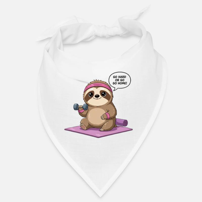 Adorable Workout Sloth Design Bandana