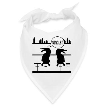 LUSTIGES EINZELNES KANINCHEN - Bandana - Weiß - Vorne