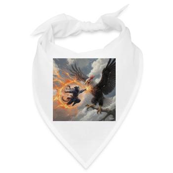 Legendäre Bestie und Krieger in der Schlacht - Bandana - Weiß - Vorne