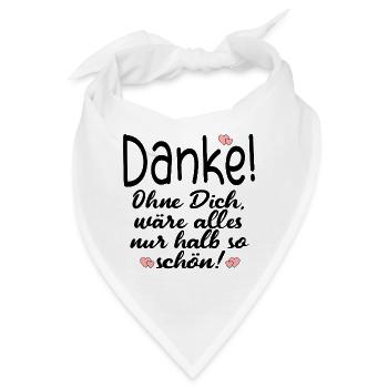 DANKE PARTNERSCHAFT FREUNDSCHAFT - Bandana - Weiß - Vorne