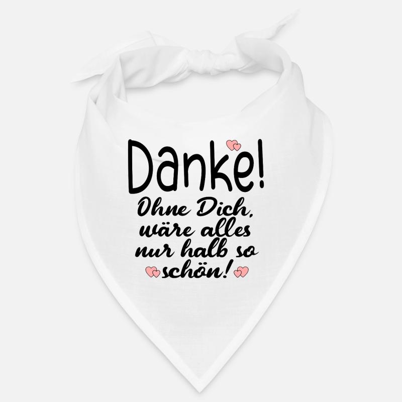 DANKE PARTNERSCHAFT FREUNDSCHAFT - Bandana - Weiß