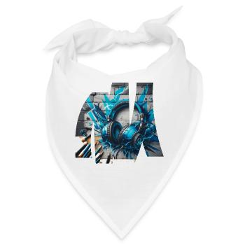 Grafischer Rhythmus und chromatischer Klang. - Bandana - Weiß - Vorne