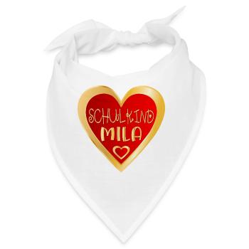 SCHULKIND MILA HERZ - Bandana - Weiß - Vorne