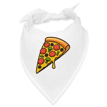 Pizza - Bandana - Weiß - Vorne