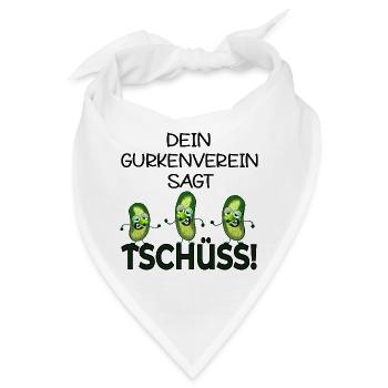 ABSCHIED KOLLEGEN TSCHÜSS GURKEN - Bandana - Weiß - Vorne