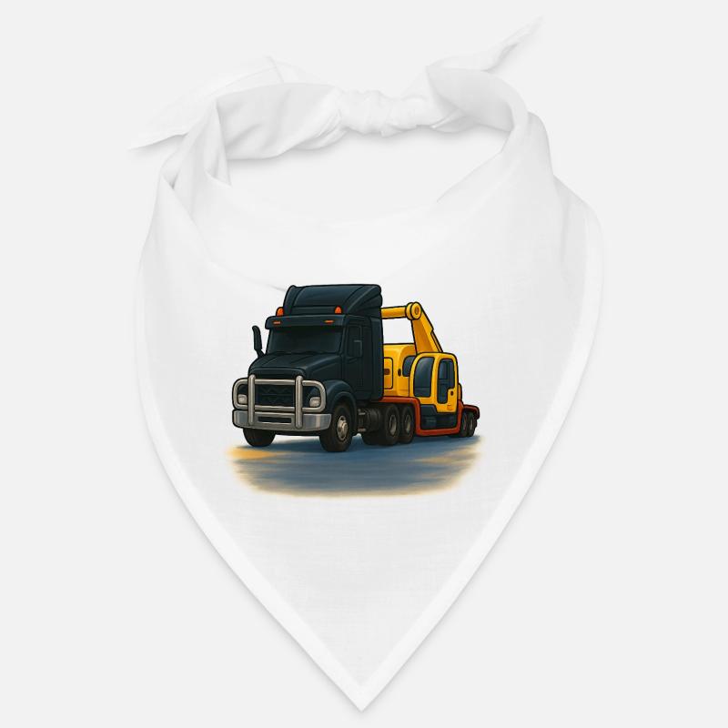 Abschleppwagen mit Kran Illustration Bandana