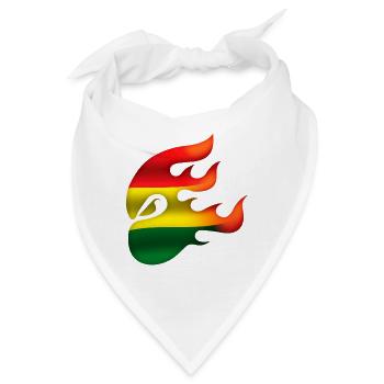 Bolivien Flagge - Bolivien - Ninja - Bandana - Weiß - Vorne