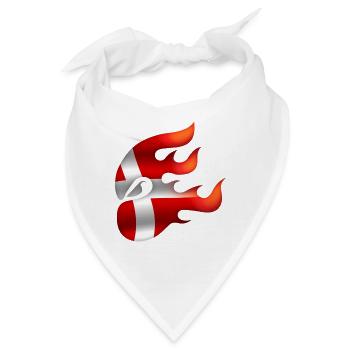 Flagge von Dänemark - Dänemark - Ninja - Bandana - Weiß - Vorne