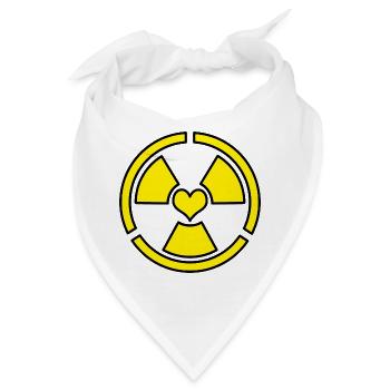 Liebe Strahlung - Bandana - Weiß - Vorne