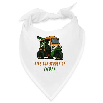 Indien Tuk-Tuk Racing - Bandana - Weiß - Vorne