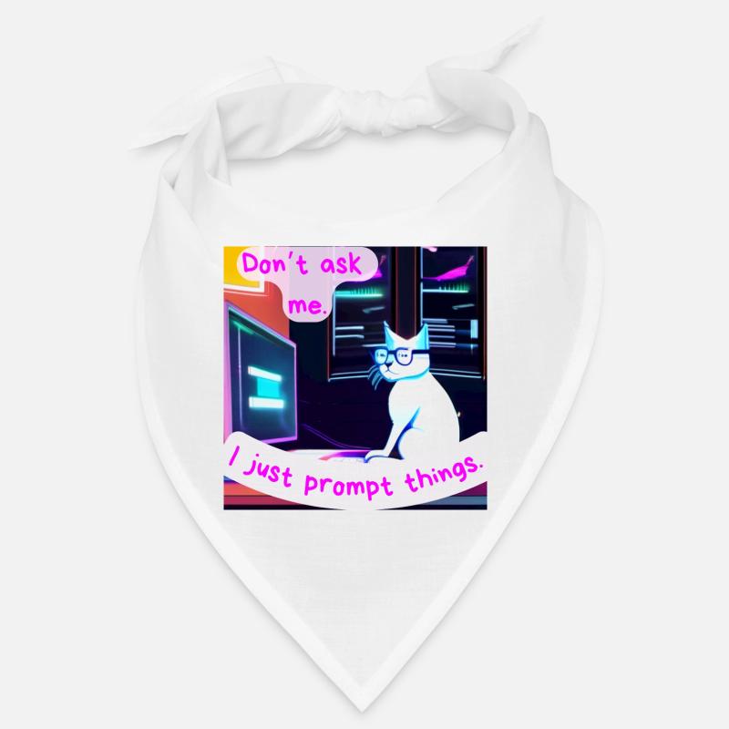 Don’t Ask Me, I Just Prompt Things – Grumpy AI Cat Bandana