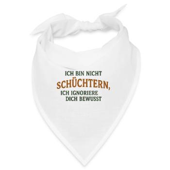 Introvertiert – Ich ignoriere dich bewusst - Bandana - Weiß - Vorne