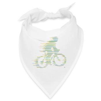 Rennrad Linien Bunt Fahrrad Geschenkidee - Bandana - Weiß - Vorne
