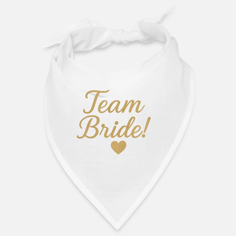 Team Bride Gold Script Design. Hochzeit - Bandana - Weiß