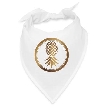 Goldenes Ananas-Logo - Bandana - Weiß - Vorne