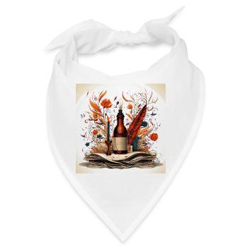 Tinte und Verse - Bandana - Weiß - Vorne