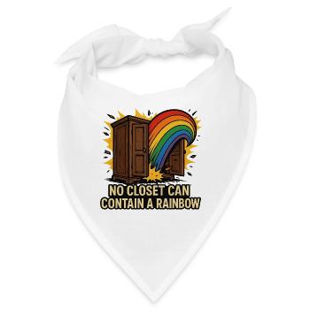 Regenbogen-Flucht aus dem Schrank Illustration - Bandana - Weiß - Vorne