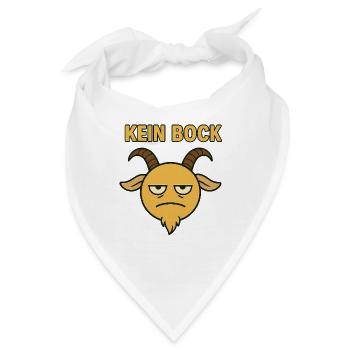 Kein Bock...witziges Motiv - Bandana - Weiß - Vorne