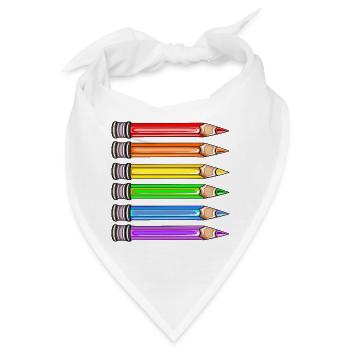 PRIDE REGENBOGEN FAHNE - Bandana - Weiß - Vorne