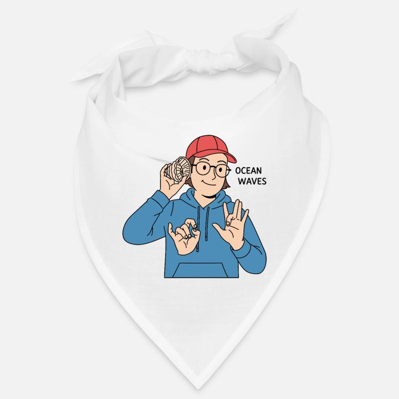 lingua dei segni Ocean Waves Bandana