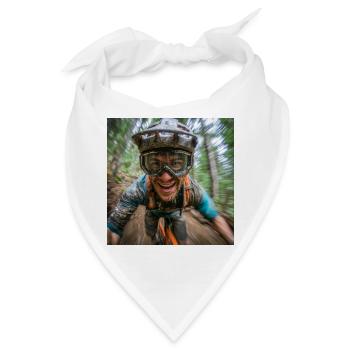 Matsch im Gesicht – Glück im Herz - Bandana - Weiß - Vorne