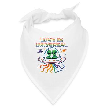 love is universal - Bandana - Weiß - Vorne
