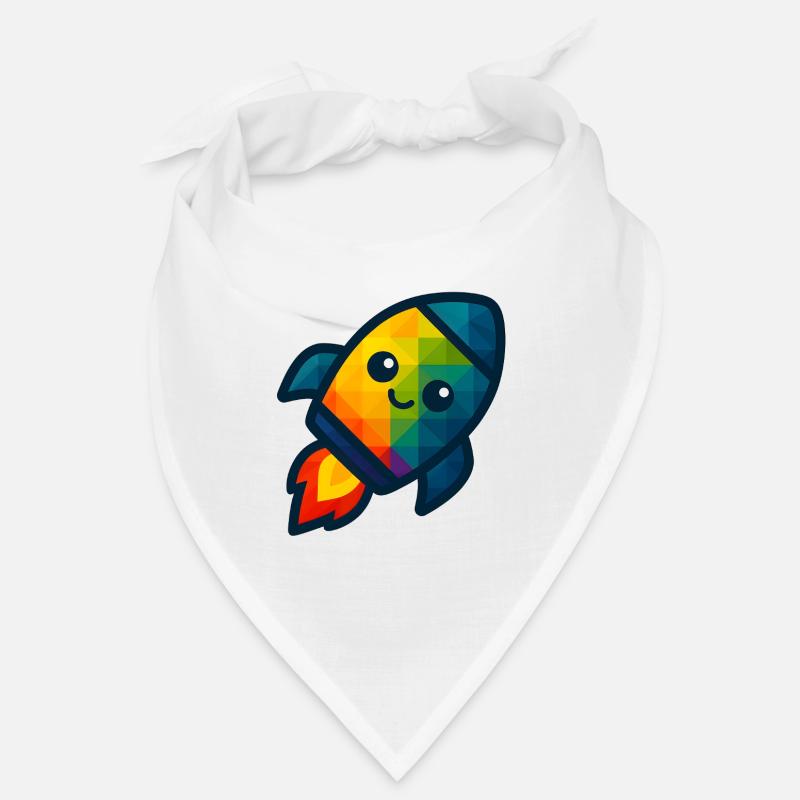 WPAP Polygon Kawaii Style Jouet pour bébé Rocket Bandana