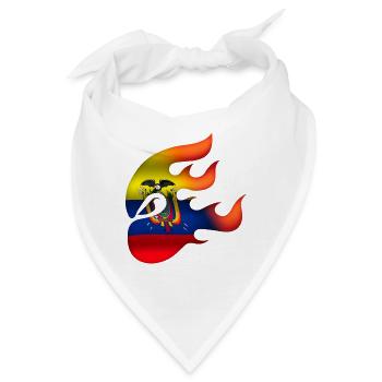 Flagge von Ecuador - Ecuador - Ninja - Bandana - Weiß - Vorne