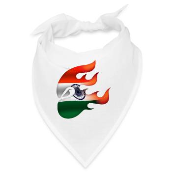 Flagge von Indien - Indien - Ninja - Bandana - Weiß - Vorne