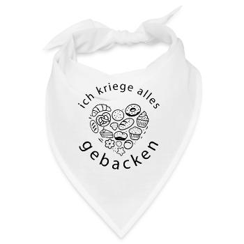ich kriege alles gebacken backerei Konditor - Bandana - Weiß - Vorne