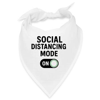 social distancing mode on - Bandana - Weiß - Vorne