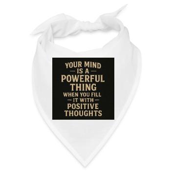 Motivierendes Lemma mit Positiven Gedanken - Bandana - Weiß - Vorne