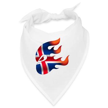 Flagge von Island - Island - Ninja - Bandana - Weiß - Vorne