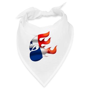 Panama Flagge - Panama - Ninja - Bandana - Weiß - Vorne