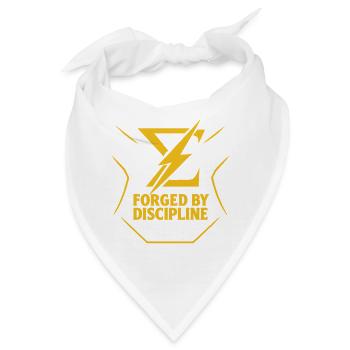 Geschmiedet durch Disziplin – Motivierendes Gym Shirt - Bandana - Weiß - Vorne